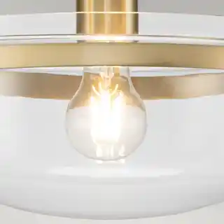 Elstead Lighting Penn Station lampa sufitowa półplafon szczotkowany mosiądz model QZ Penn Station F BB