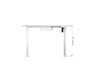 Endorfy Atlas S Electric Onyx White 114cm Regulacja wysokości Biały Biurko gamingowe