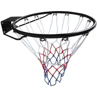 Enero obręcz do kosza 45cm czarna, z siatką, model 1055824