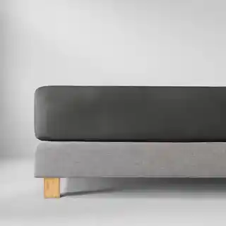 Estella Prześcieradło ze ściągaczem jersey premium ciemnoszare 160x200, 180 g/m2