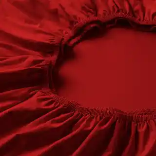 Estella Prześcieradło ze ściągaczem Zwirn Jersey Premium Czerwone