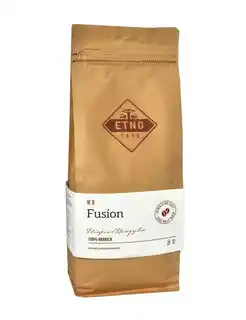 Etno Cafe Fusion kawa ziarnista 1 kg, aromatyczna, mieszanka arabica robusta, opakowanie ekologiczne