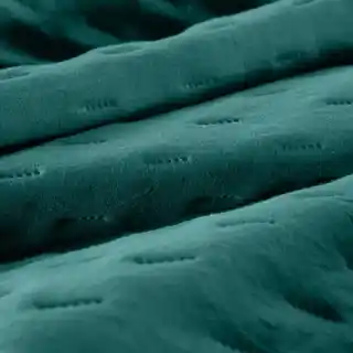 Eurofirany Classic narzuta pikowana 170x210 cm ciemnoturkusowa technika hot press