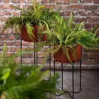 Eurofirany doniczka osłonka ceramiczna 31x31 brązowa