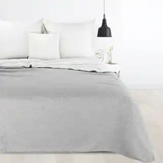 Eurofirany koc panda 150 x 200 cm mikrofibra dwustronny srebrny biały
