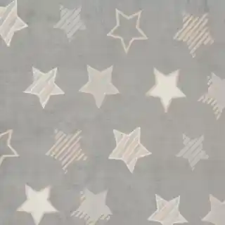 Eurofirany komplet pościeli Flano 160x200 cm polar z nadrukiem gwiazdek srebrny