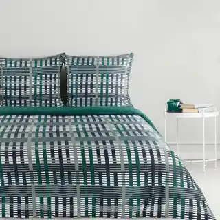 Eurofirany Komplet pościeli Nika 47 160 x 200 cm Ciemnoturkusowy