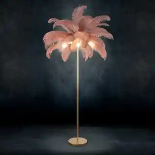 Eurofirany Lampa podłogowa Feri 458944 Pudrowy róż