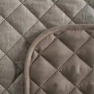 Eurofirany narzuta Blink 3 170x210 cm beżowo srebrna, dekoracyjna, bawełniana, elegancka