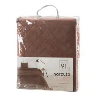 Eurofirany narzuta Luiz 3 170x210 cm welurowa ceglasty geometryczna