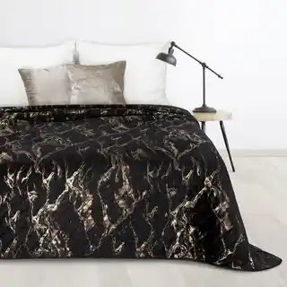 Eurofirany Narzuta Design 91 Luiz 6 220 x 240 cm Czarno-złoty