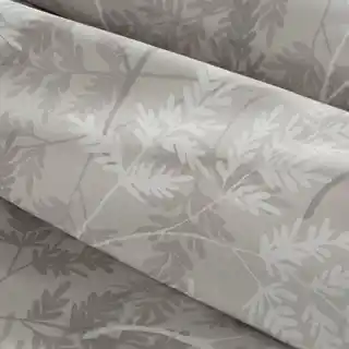 Eurofirany Pościel bawełniana 160x200 Sara 13 szara liście