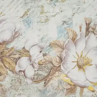 Eurofirany Pościel satynowa 140x200 Spring 26 biała wrzosowa kwiaty z jedną poszewką
