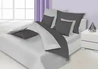 Eurofirany Pościel satynowa 140x200 srebrna stalowa dwustronna Nova 3