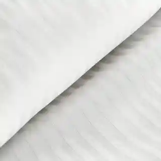 Eurofirany Pościel satynowa 140x200 Vera biała adamaszkowa paski