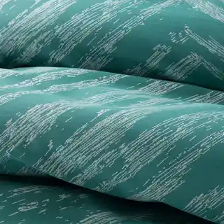 Eurofirany Pościel satynowa 160x200 Metalic 6 turkusowa srebrna w pudełku geometria