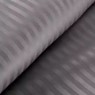 Eurofirany Pościel satynowa 160x200 Vera stalowa adamaszkowa paski