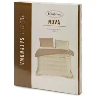 Eurofirany Pościel satynowa 220x200 kremowa beżowa dwustronna Nova 3