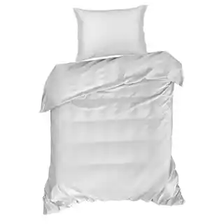 Eurofirany Pościel satynowa 220x200 Linda biała zdobiona koronką Eurofirny