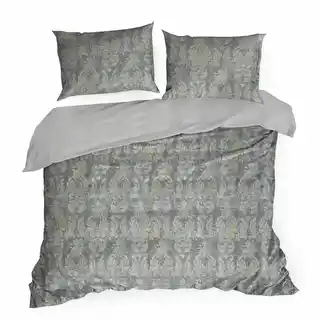Eurofirany Pościel satynowa 220x200 Nika 36 Ornamenty szara