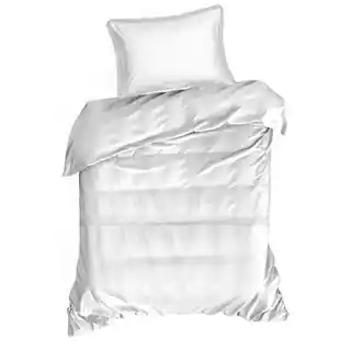 Eurofirany Pościel satynowa 220x200 Retro 6 biała z koronką w pudełku