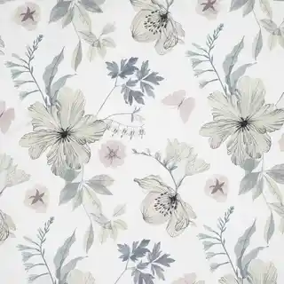 Eurofirany Pościel satynowa 220x200 Spring 37 biała zielona kwiaty NEW24
