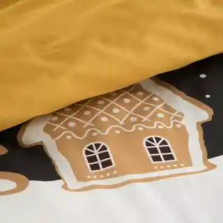 Eurofirany Pościel świąteczna 140x200 Goldi biała czarna beżowa Święta 24