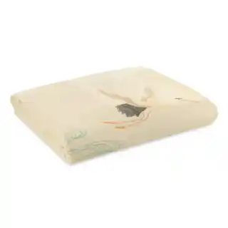 EUROFIRANY PREMIUM Koc MILA poliestrowo-akrylowy z nadrukiem żurawi 150x200cm kremowy