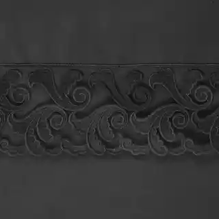 EUROFIRANY PREMIUM Pościel LANA z bawełny renforcej zdobiona elegancką koronką 160x200cm czarny