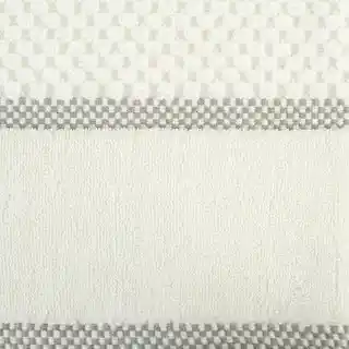 EUROFIRANY PREMIUM Ręcznik CALEB z bawełny frotte o strukturze drobnej krateczki 50x90cm kremowy