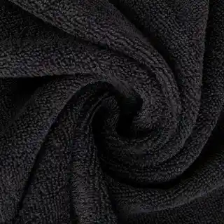 Eurofirany Ręcznik Amanda 50x90 cm czarny ozdobna bordiura pasy frotte 500 g/m2