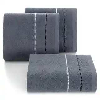 Eurofirany Ręcznik bawełniany 70x140 Suzi popielaty frotte 500 g/m2