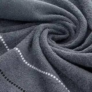 Eurofirany Ręcznik bawełniany 70x140 Suzi popielaty frotte 500 g/m2