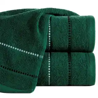Eurofirany Ręcznik bawełniany 70x140 Suzi zielony ciemny frotte 500 g/m2