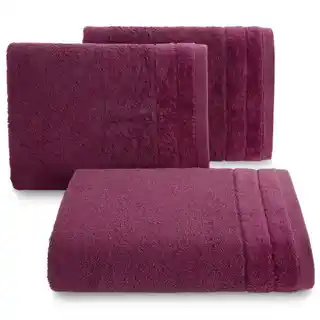 Eurofirany Ręcznik Damla 30x50cm welurowa bordiura bawełniany amarantowy 500 g/m2