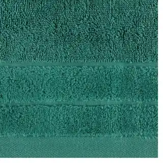 Eurofirany Ręcznik DAMLA z welurową bordiurą 30x50cm butelkowy zielony