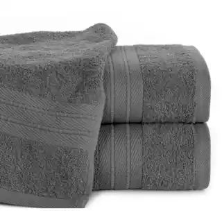 Eurofirany Ręcznik Kaya klasyczny 30x50 cm żakardowa bordiura stalowy frotte 500g/m2