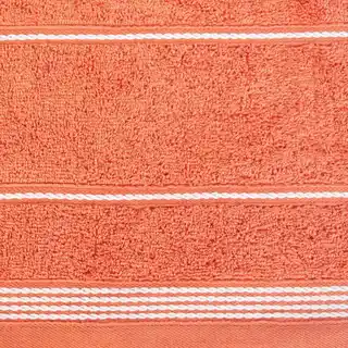 Eurofirany ręcznik z bordiurą sznurek 50x90cm bawełna pomarańczowa