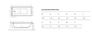 Excellent Aquaria Wanna prostokątna 150x70 Biała