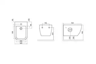 Excellent Ness bidet wiszcy biały CENL.3506.500.WH