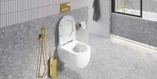 Excellent PI bateria bidetowa bidetta ze słuchawką prysznicową, złoty połysk