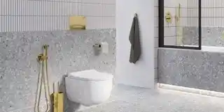 Excellent PI bateria bidetowa bidetta ze słuchawką prysznicową, złoty połysk