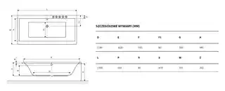 Excellent Pryzmat Wanna akrylowa prostokątna 170x75 Biała