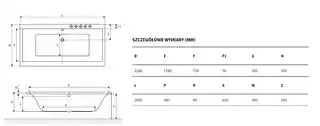 Excellent Pryzmat Wanna prostokątna 200x90 Biała