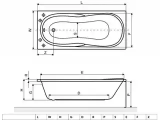 Excellent Sekwana wanna prostokątna 160x70 biała