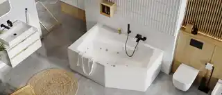 Excellent słuchawka prysznicowa kwadratowa czarna, 1 funkcja