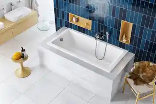 Excellent Wave Slim wanna prostokątna 160x70 biała