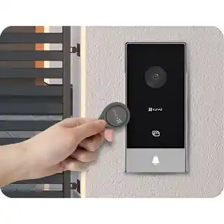 Ezviz wideodomofon HP5 czarno srebrny kamera 1080p, ekran dotykowy, Wi-Fi, dwukierunkowa komunikacja, obsługa kart microSD