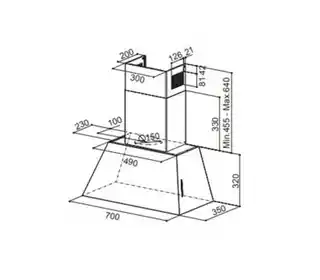Faber Okap przyścienny CHLOE EV8 CG MATT 70