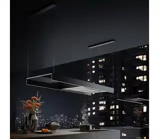 Falmec Design+ Light Isola Okap wyspowy 180 cm czarny CLTI80.E0P2